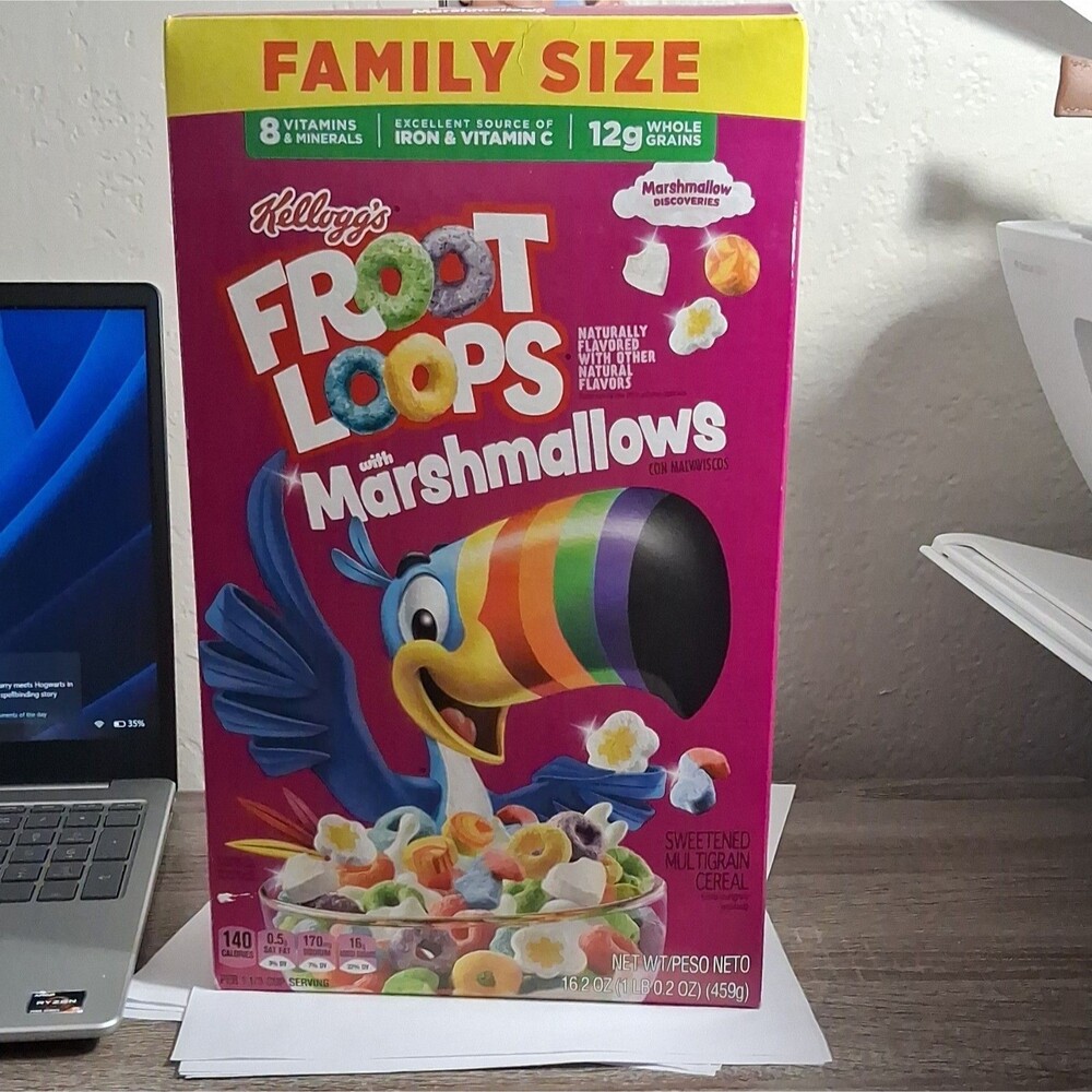 Kellogg's Froot Loops with Marshmallows Family Size Cereal 16.2 oz
